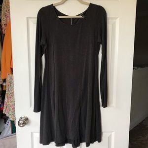 Express Solid Gray Dress